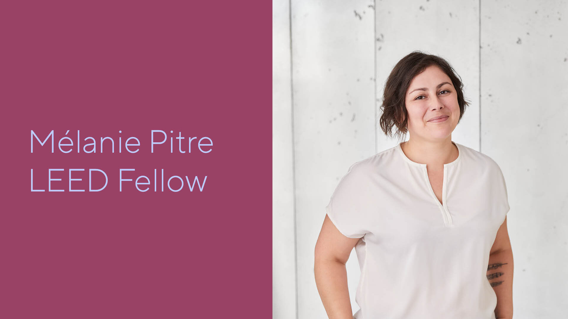 Mélanie Pitre nommée LEED Fellow